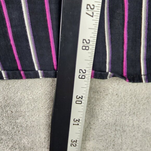 Mens J Ferrar Shirt Button Up Long Sleeve Black Pink Striped Large 16-16.5 - Picture 5 of 5
